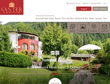 Tablet Screenshot of hotel-santer.com